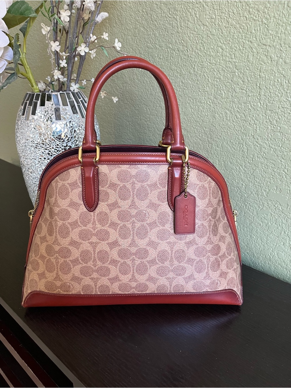 Coach Quinn Large Signature Dome Satchel